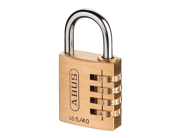 ABU16540C - 165/40 40mm Solid Brass Body Combination Padlock (4-Digit) Carded