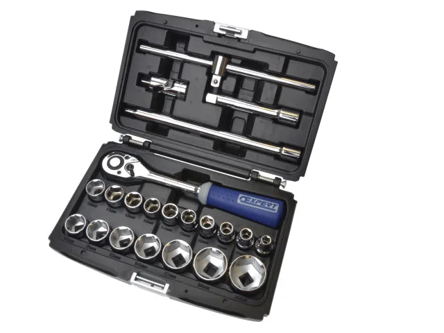 Expert E032900 Socket & Accessory Set of 22 Metric 1/2in Drive