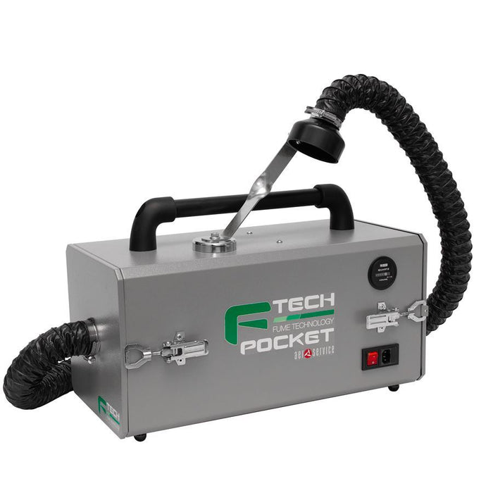 F-Tech - Pocket Portable Fume Unit (230v) c/w Hour meter & 2mtr Suction Hose c/w Magnet