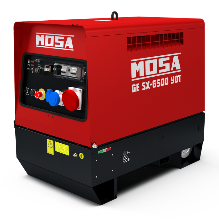 Mosa - GE SX-6500 YDT SX Range Super Silenced Diesel - Air & Water Cooled Three Phase Generating Set - 3000 rpm